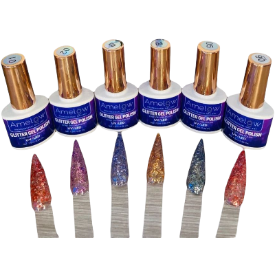 alow0333 esmalte crystal diamond glitter gel polish amelow tono 03