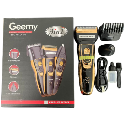 bbsp0018 maquina de corte 3en1 recargable shaver and trimmer geemy gm-595