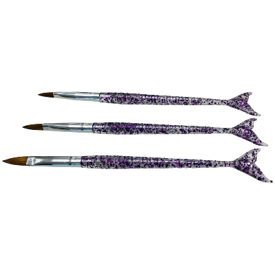 nail0099 pincel para acrilico x3 escarchado