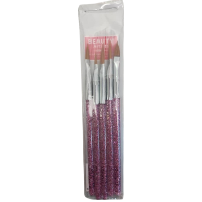 nail0101 pincel para acrilico x5 escarchado